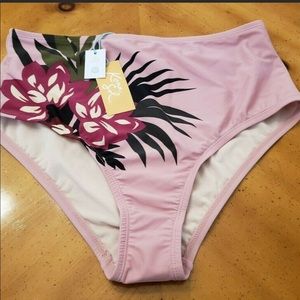 NWT Kona Sol High Waisted bikini bottoms-Large